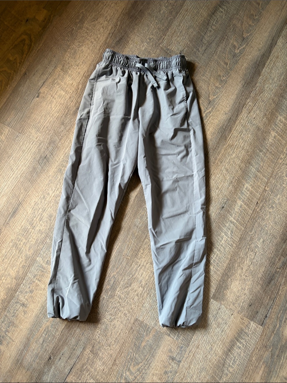 Athletic Works Men's Light Gray Elastic Waist Jogger Pants
